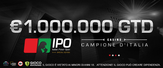 Italia Poker Open casino di campione 1.000.000€